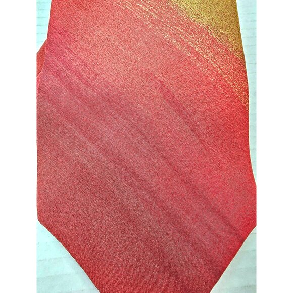 The Metropolitan Museum Of Art Silk Tie Red & Gold Gradient Pattern Mens Accesso - Picture 3 of 7